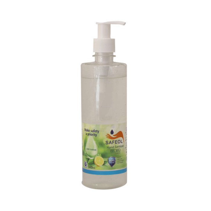 SAFEOL HAND SANITIZER GEL 80% 500ML WITH PUMP